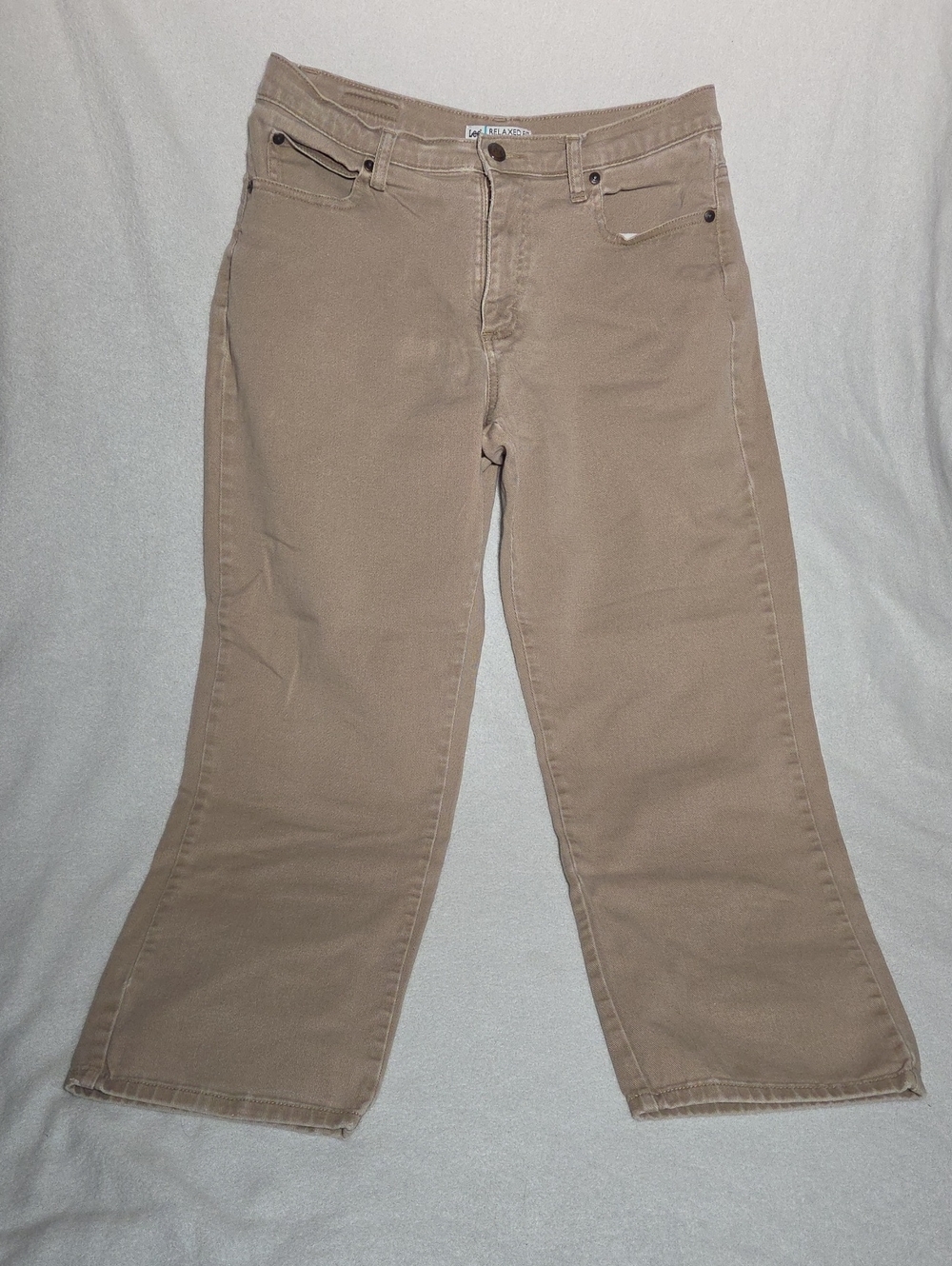 Vintage Lee Relaxed Fit Tan Corduroy Pants Y2K Skater Style